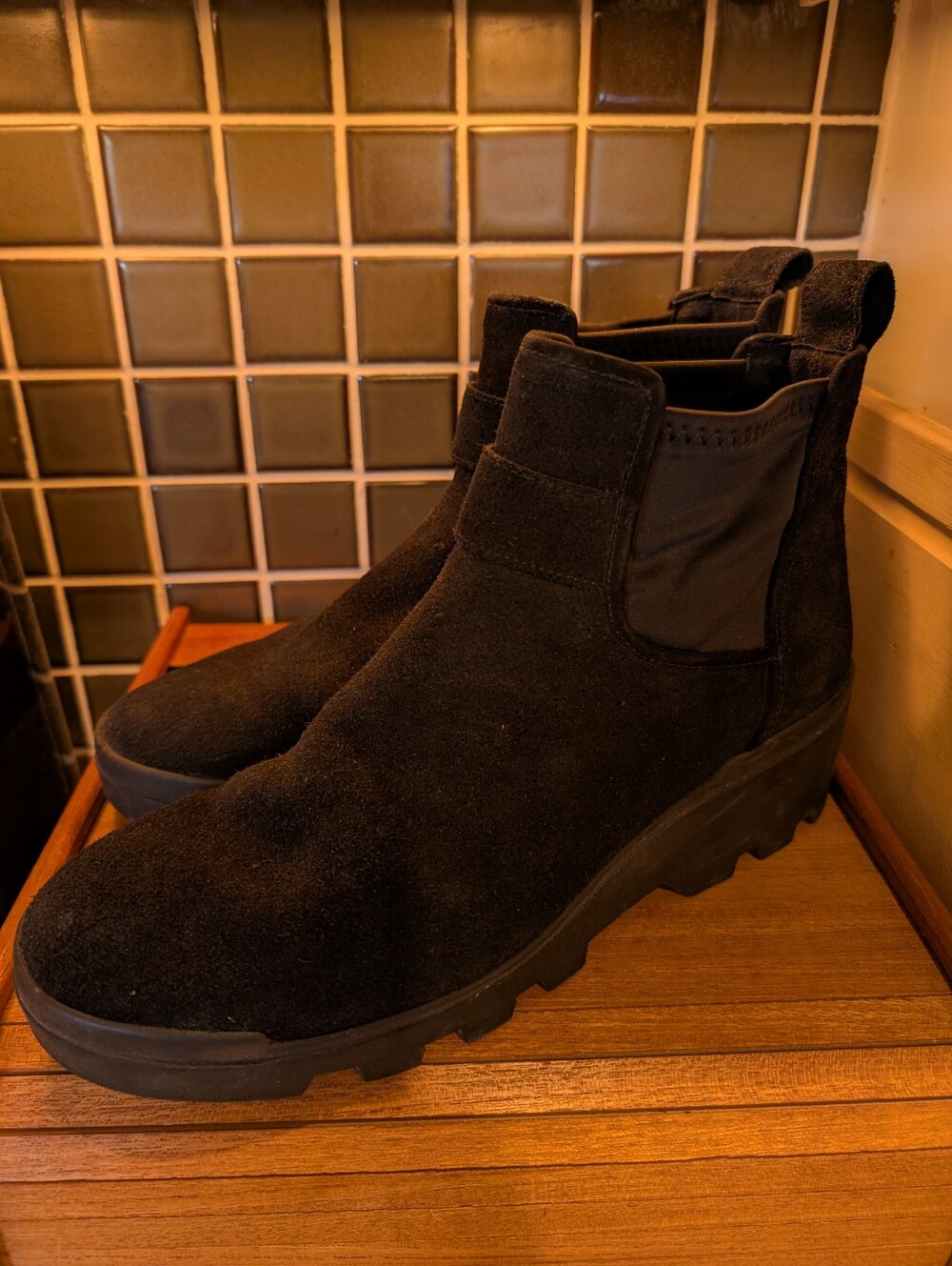 Eileen Fisher Splash Waterproof Suede Booties,10